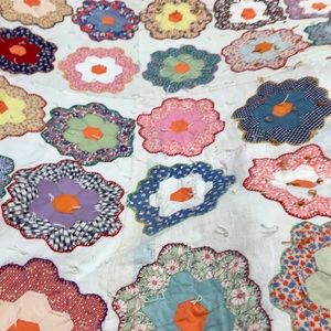 “My Grandmother’s Garden Patchwork Quilt